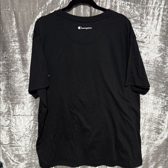 Champion Black Tee with White Logo - Picture 4 of 5